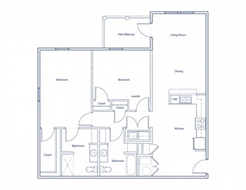 Two Bedroom Floor Plan